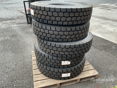 Quantity of (5) 11R22.5 Recapped Tires