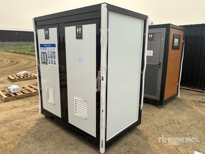 2 Person Skid-Mounted 47 in x 79 in x 89 in Double مرحاض متنقل (Unused)