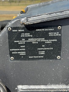 2023 Robuk Tri/A Road Train Dolly