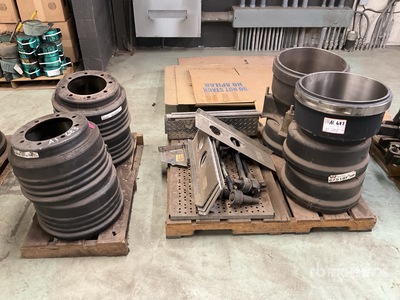 Quantity of (2) Pallets of Unused Brake Drums, Light Plates and Misc. Parts