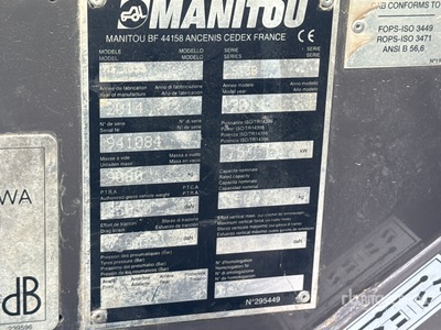 2014 Manitou MT1335 Chariot Telescopique Telehandler