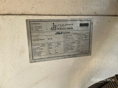 Jet JP20 20 kVA Skid-Mounted Generador