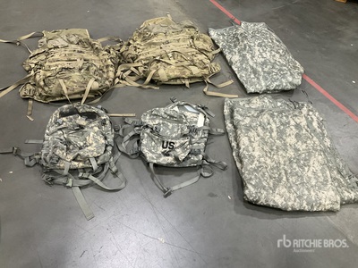 (8) Large Field Pack Sets, (12) Assault Packs & (29) Wet Weather Poncho Liners