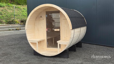 2026 WELLNESS UNION Wooden Barrel Sauna (Unused)