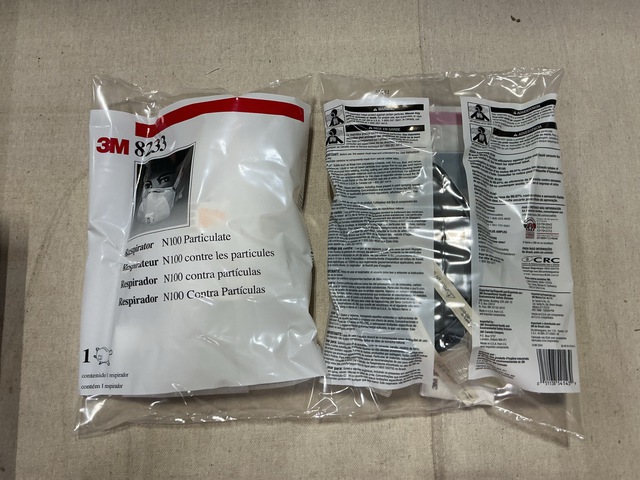(44) Boxes of 3M 8233 N100 Particulate Respirators (44) Boxes of 3M 8233 N100 Particulate Respirators