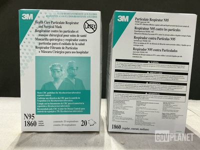 (63) Boxes of 3M N95 1860 Surgical Masks