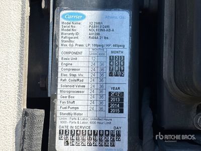 General Appearance with Refrigeration Unit Serial Number