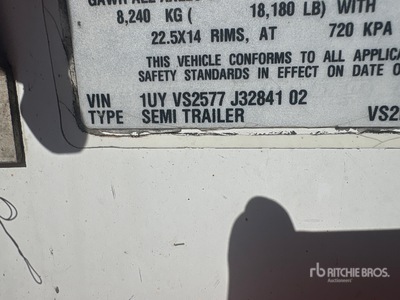2018 Utility 57 ft x 102 in T/A Van Trailer
