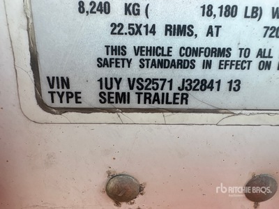 2018 Utility 57 ft x 102 in T/A Van Trailer