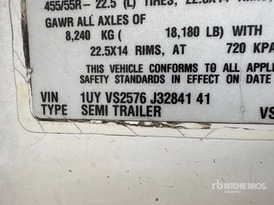 2018 Utility 57 ft x 102 in T/A Van Trailer