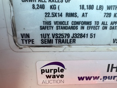 2018 Utility 57 ft x 102 in T/A Van Trailer