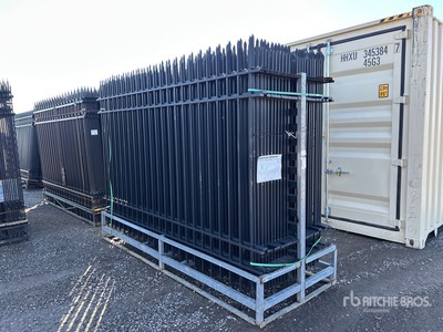 Quantity of (24) 9 ft 9 in x 7 ft Powder Coated Fencing (Unused)