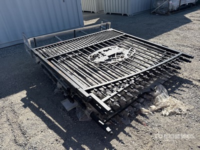 Quantity of SUNTOP S0714-4 14 ft x 7 ft Wrought Iron Bi-Parting Portail d'entrée