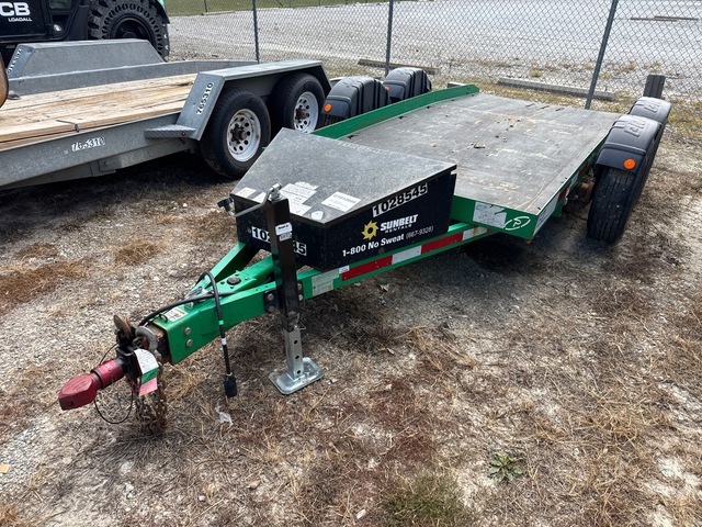 2018 Pratt EZ-1265TS 12 ft T/A Hydraulic Lowering Deck Ground Load Trailer