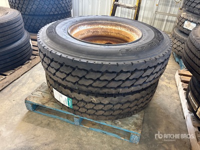 Quantity of (2) Mixed 11R22.5 Tires