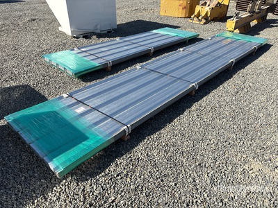 Quantity of (98) 18 ft x 3 ft 6 in Galvalume Steel Siding/Roofing Divers  (Unused)