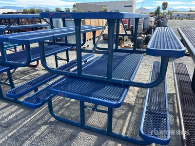 Quantity of (2) 4 ft x 8 ft Picnic table Table