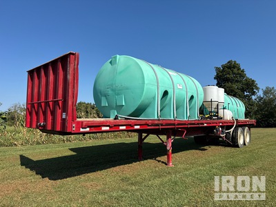 1990 Fruehauf 42 ft T/A Water tender trailer Remorque à plateau