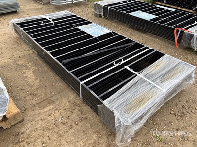 Quantity of (10) 7.9 ft x 3.8 ft Black Galvanized Steel Schermen