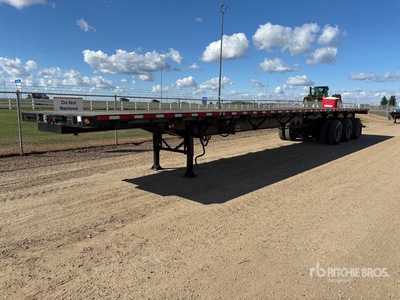 2012 Manac 53 ft Tri/A Extendable Flatbed Trailer