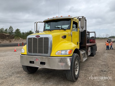 2014 Peterbilt 348 6x4 24 ft Flatbed Truck