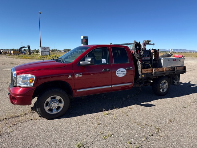 2007 Dodge Ram 3500 4x4 Crew Cab Flatbed Truck