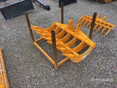 2026 GIYI 48 in Excavator Rake - Fits Cat 307 (Unused)