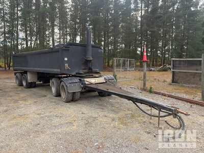 1996 Steel Bro 6.5 m Quad Dog Drawbar End Dump Trailer