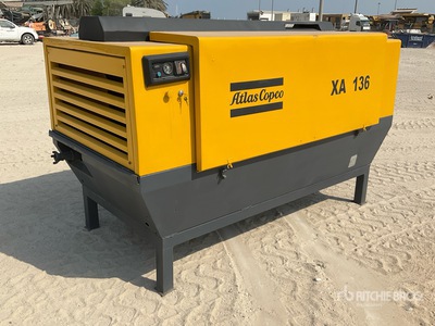 2004 Atlas Copco XA136DD Skid-Mounted Air Compressor