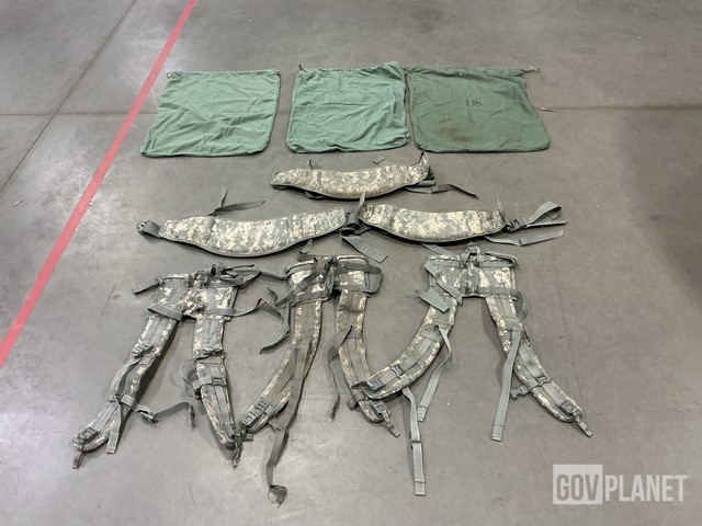 (106) Barracks Bags, (22) Molded Waist Belts & Assorted Items