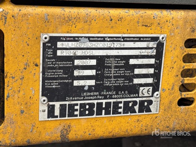 2007 Liebherr R904CHDSL Pelle Sur Chenilles Escavatore cingolato