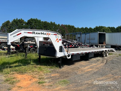 2026 RAWMAXX FDXS40GN20K 40 ft T/A Gooseneck Equipment Trailer