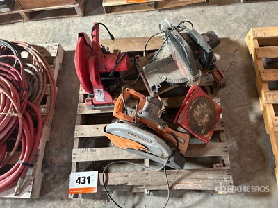 Quantity of (3) Chop Saws & (2) 10 in Blades Varios, tienda, almacen, consumidor
