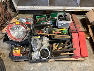 Quantity of Mitre Saw Blade, Steel Brush, Triangular Road Signs, Staplers