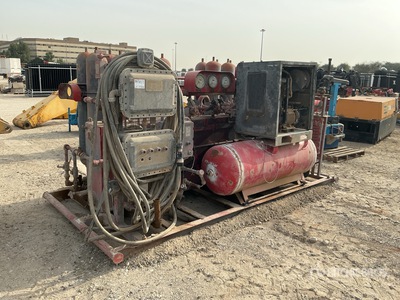 Oxygen Gas Accumulator Bank Unit w/ Air Compressor Varios, equipos plantas industriales