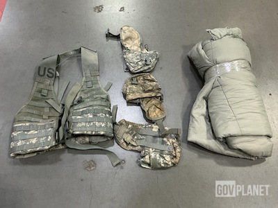 (82) General Purpose Canteen Pouches, (5) Sleeping Bags & Assorted Items
