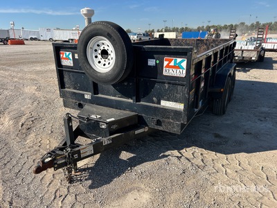 2013 Top Hat 14 ft T/A Dump Utility Trailer