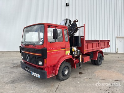 2004 PM Série 6 2850 kg on 1984 Renault S150 4x2 Camion Benne Avec Grue Dump Truck with Crane