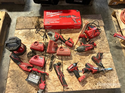 Milwaukee Cordless Hack Saw, Impact Driver, Flash Light, Work Light, Impact Wrench & Caulk Gun