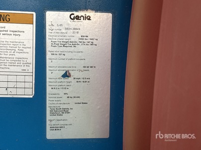 2018 Genie S-65 4WD Diesel Teleskoparbeitsbühne