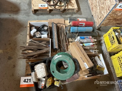 Welding Rods & Case, Lights, Safety Glasses, (2) Rolls of Steel Fish Tape, Steel Files