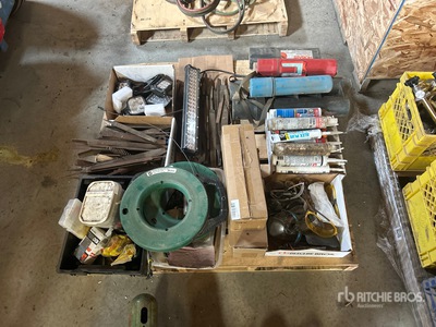 Welding Rods & Case, Lights, Safety Glasses, (2) Rolls of Steel Fish Tape, Steel Files