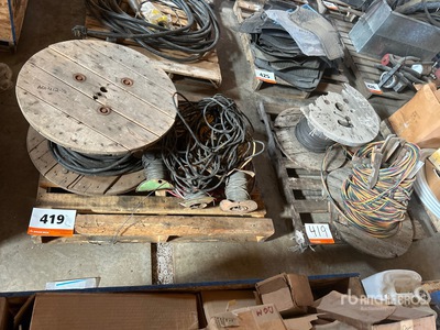 Quantity of (2) Pallets of Electrical Wire & Steel Cable
