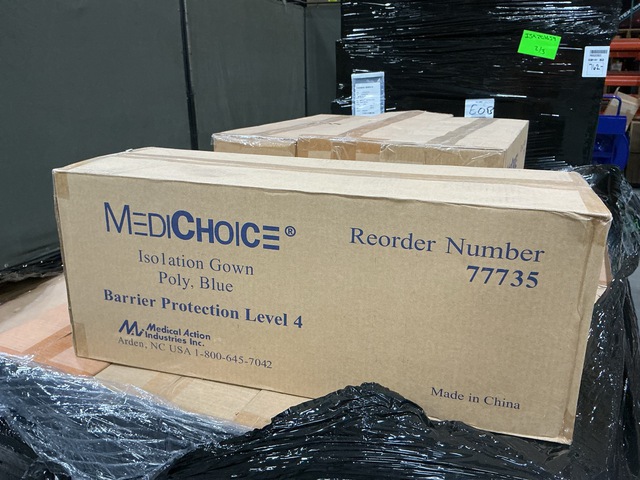 (154) Boxes of Medical Action 77735 Isolation Gowns (154) Boxes of Medical Action 77735 Isolation Gowns