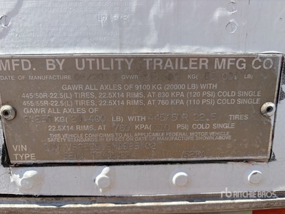 2014 Utility VS2RA 53 ft T/A Refrigerated Trailer