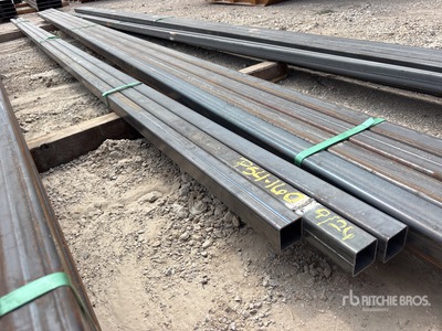 Quantity of (3) Kit Containers 2 in x 2 in x 19 ft Square Tubing (Unused)