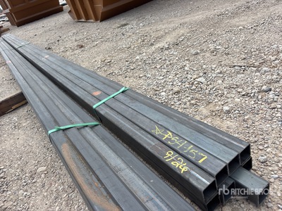 Quantity of (8) Kit Containers 2 in x 2 in x 22 ft Square Tubing (Unused)