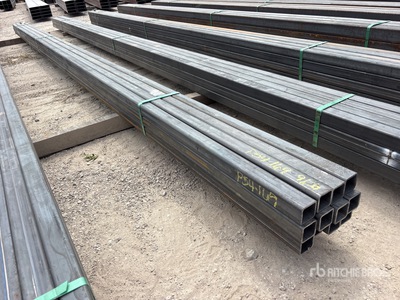 Quantity of (12) Kit Containers 2 in x 2 in x 19 ft Square Tubing (Unused)