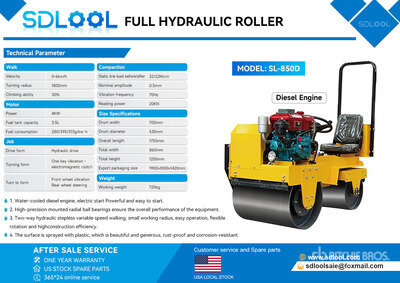 2026 SDLOOL SL850D Double Drum Roller (Unused)