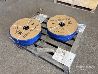 Quantity of (4) 2026 Powertek 2"-300FT PVC Layflat خرطوم المياه (Unused)